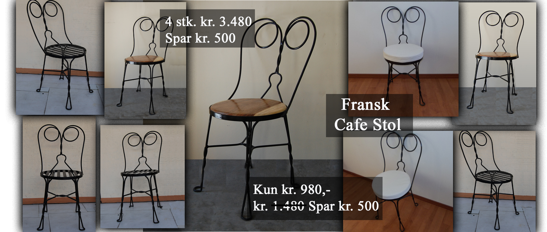 ArtSteel Fransk Cafe Stol